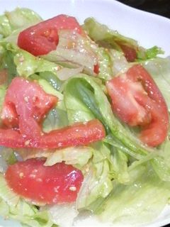 レタスとトマトのさっぱりナムル風サラダ-レシピのメイン写真