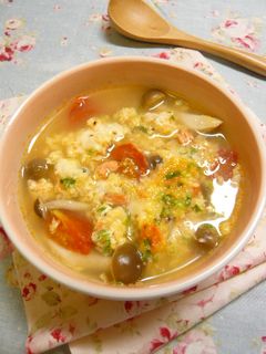 焼さけあらほぐしの卵とじスープ-レシピのメイン写真