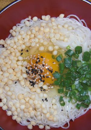 釜玉素麺-レシピのメイン写真