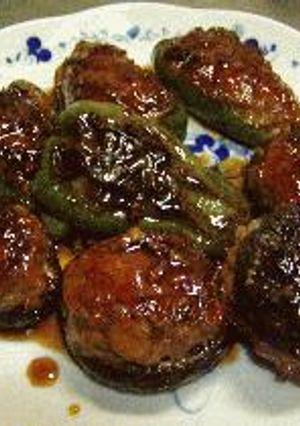 肉詰めお野菜の照り焼き-レシピのメイン写真