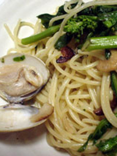 春旬パスタ:菜の花とはまぐりのスパゲティ-レシピのメイン写真
