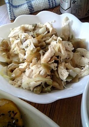 簡単!鶏ささみのさっぱりザーサイ和え-レシピのメイン写真