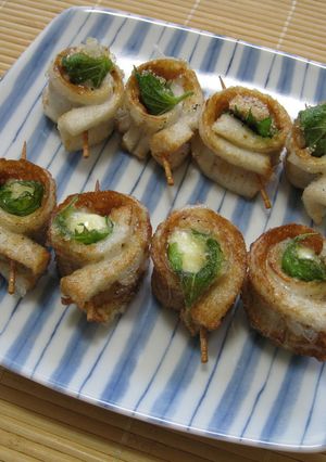 ちくわのしそチーズ明太子巻き揚げ -レシピのメイン写真