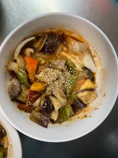 根菜茄子白菜コク旨甘辛梅味温野菜サラダ-レシピのメイン写真