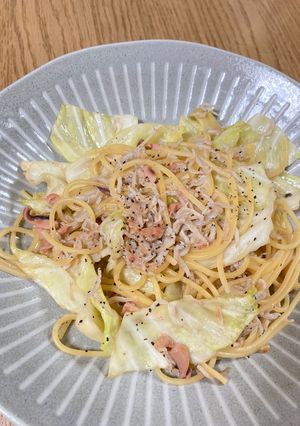 イカの塩辛のしらすパスタ-レシピのメイン写真