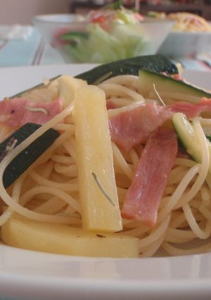 ズッキーニとじゃがいものパスタ-レシピのメイン写真
