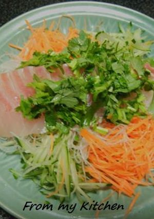 中華風白身魚の刺身-レシピのメイン写真