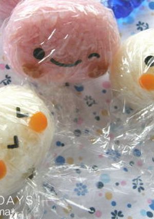 ラップで簡単♪クラゲおにぎり（キャラ弁）-レシピのメイン写真