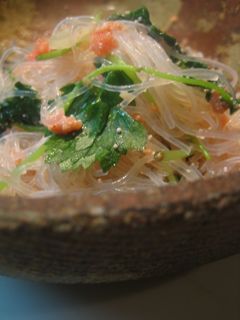 半生明太子と三つ葉の春雨和え-レシピのメイン写真