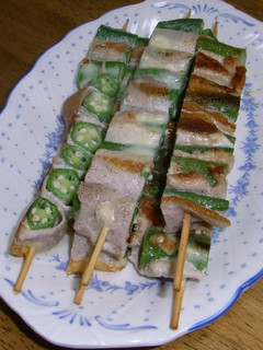 オクラの豚チーズ串焼き-レシピのメイン写真