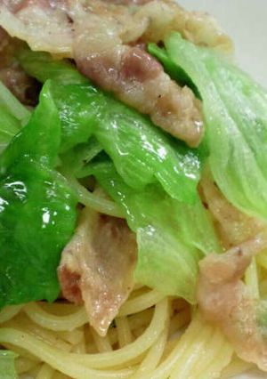 豚バラとレタスのスパゲッティ☆塩ダレで☆-レシピのメイン写真