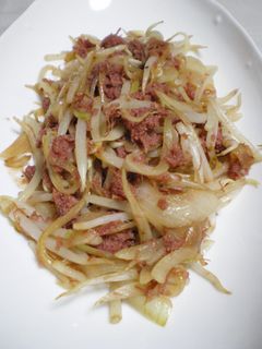 簡単☆玉葱ともやしのコンビーフ炒め-レシピのメイン写真