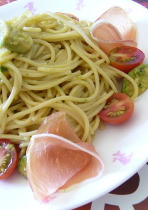 アボカドとわさびマヨ醤油の冷製パスタ☆-レシピのメイン写真