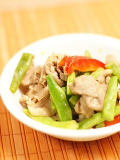 インゲンと豚肉の炒め物-レシピのメイン写真
