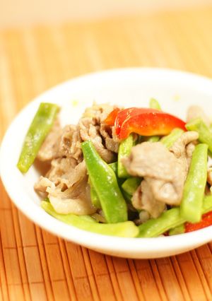 インゲンと豚肉の炒め物-レシピのメイン写真