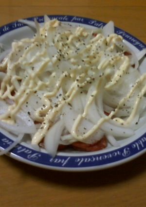 サラミと玉ねぎのおつまみサラダ-レシピのメイン写真