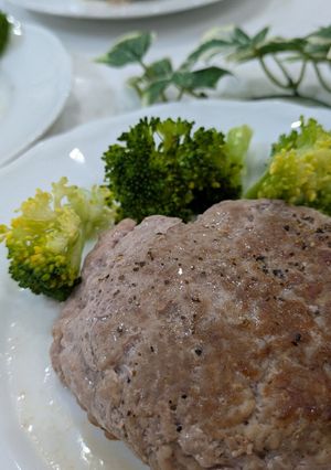 簡単！豚ひき肉ステーキ-レシピのメイン写真