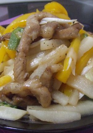 長芋と豚肉のサッパリ炒め（ノ´▽`）人-レシピのメイン写真