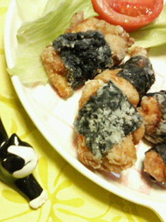 中学生の夏の宿題❀鶏肉の✿海苔巻き揚げ❀-レシピのメイン写真