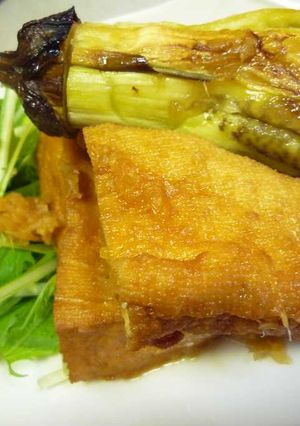 焼きナスと厚揚げのはちみつ生姜煮-レシピのメイン写真
