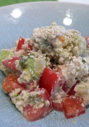 残り物のおひたしで☆夏野菜の白あえ-レシピのメイン写真