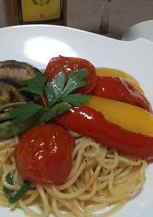 アンチョビと夏野菜のパスタ♪-レシピのメイン写真