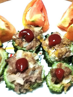 ゴーヤの挽肉詰め-レシピのメイン写真