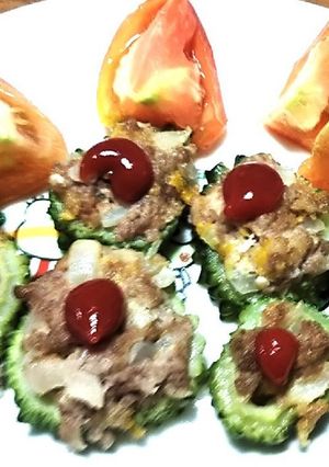 ゴーヤの挽肉詰め-レシピのメイン写真