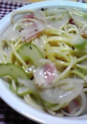 セロリとベーコンのペペロンチーノ-レシピのメイン写真