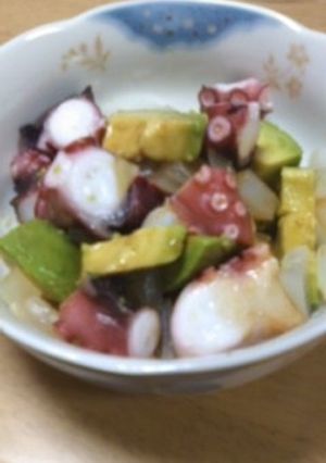 すぐできる！　アボカドとタコのわさび醤油-レシピのメイン写真