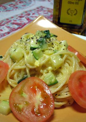 ズッキーニのクリームチーズパスタ-レシピのメイン写真