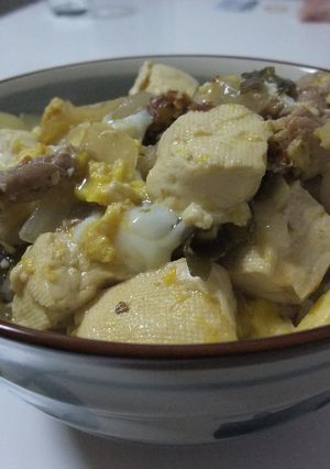 豚肉と豆腐の卵とじ丼-レシピのメイン写真