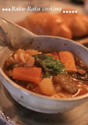 夏野菜のスープ★ズッキーニ・いんげん他-レシピのメイン写真