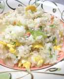 鮭とじゃこ入りレタスチャーハン