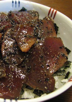 ねっとりウマイ！かつおのゴマ漬け丼-レシピのメイン写真