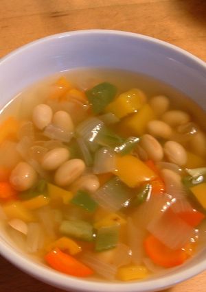 夏の疲れに夏野菜と大豆のスープ-レシピのメイン写真