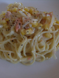 鮭とコーンのクリームパスタ-レシピのメイン写真