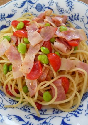 ✿枝豆とベーコンのスパゲッティ✿-レシピのメイン写真