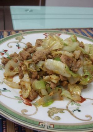 豚挽肉とキャベツの味噌マヨ炒め-レシピのメイン写真
