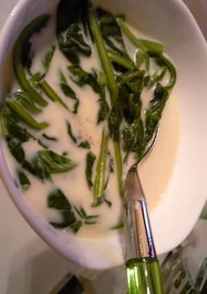 貧血に☆ほうれん草大量消費の豆乳スープ-レシピのメイン写真