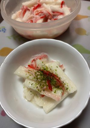 長芋とカニカマの酢の物-レシピのメイン写真