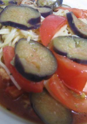 トマトとナスの冷製パスタ-レシピのメイン写真