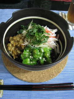 ♪モロヘイヤおくら納豆丼♪-レシピのメイン写真
