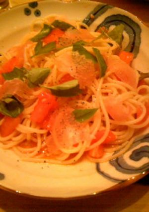 トマトとバジルの冷製パスタ-レシピのメイン写真