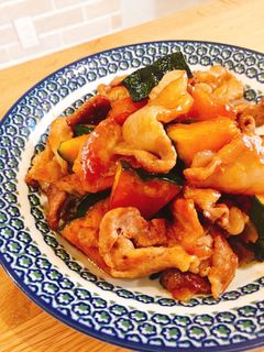 豚肉とかぼちゃのオイスター炒め-レシピのメイン写真