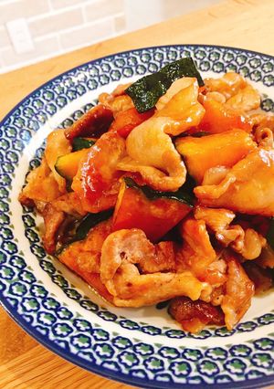 豚肉とかぼちゃのオイスター炒め-レシピのメイン写真