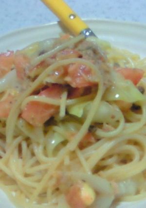 ツナとトマトの冷製パスタ☆ボールひとつ♪-レシピのメイン写真