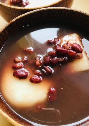 小豆缶１個でつくる黒蜜ぜんざい／おしるこ-レシピのメイン写真