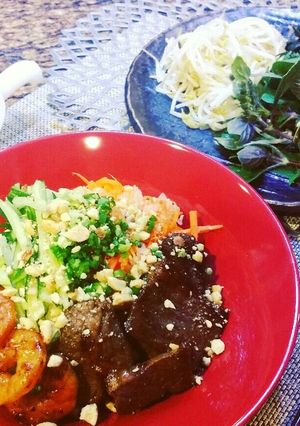 お素麺でベトナム焼肉麺サラダ（ブン）風☆-レシピのメイン写真