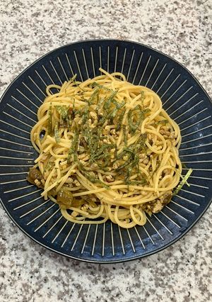 高菜と豚ひき肉の和風ペペロンチーノ-レシピのメイン写真